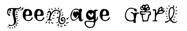 Teenage Girl font preview